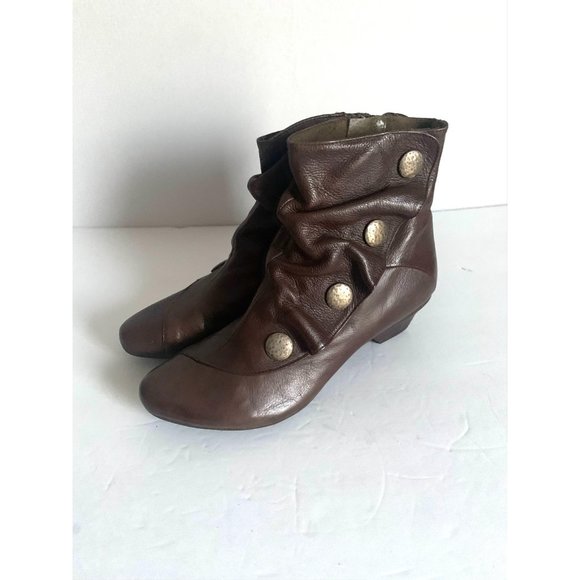 Web Shoemakers brown leather booties 39 - Picture 3 of 5